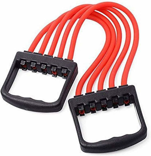 5 Cord Resistance Band Siks Fitness Workouts Rubber Red