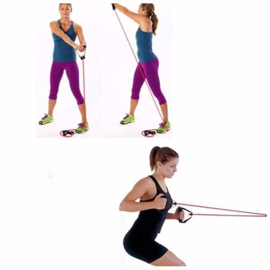 Set Sistem de Antrenament Siks Fitness 5 Corzi Elastice Accesorii Universale Multicolor