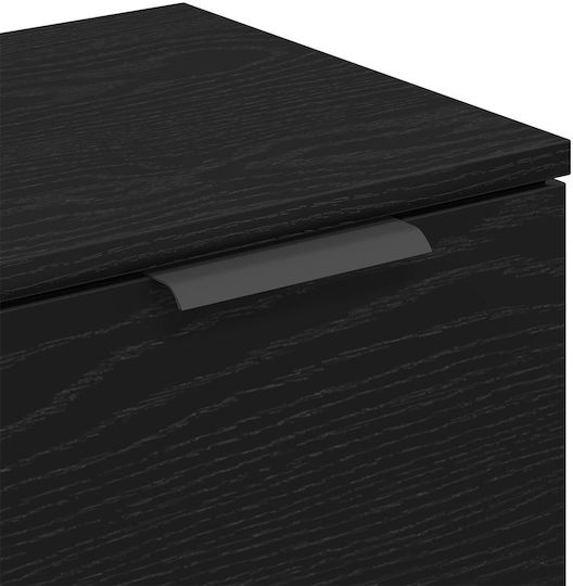 Μπουφές Ξύλινος Μαύρος Δρυς 60x30x70cm