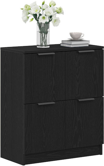 Μπουφές Ξύλινος Μαύρος Δρυς 60x30x70cm