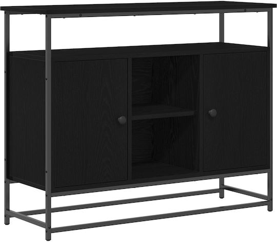 Мебели за съхранение от дърво & метал Black Oak 100x35x80см