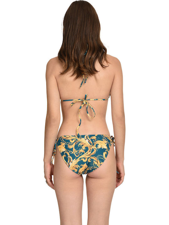 Bikini-Set Blumen Türkis