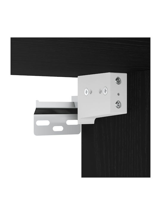 Wand Wohnzimmer Schrank aus Spanplatte Schwarze Eiche 30.5x30x90cm