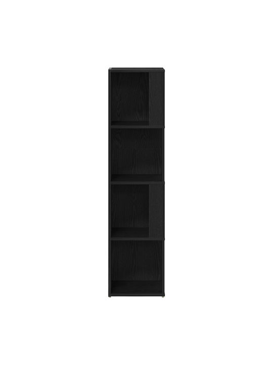 Γωνιακή Βιβλιοθήκη Μαύρης Δρυς 33x33x132εκ.