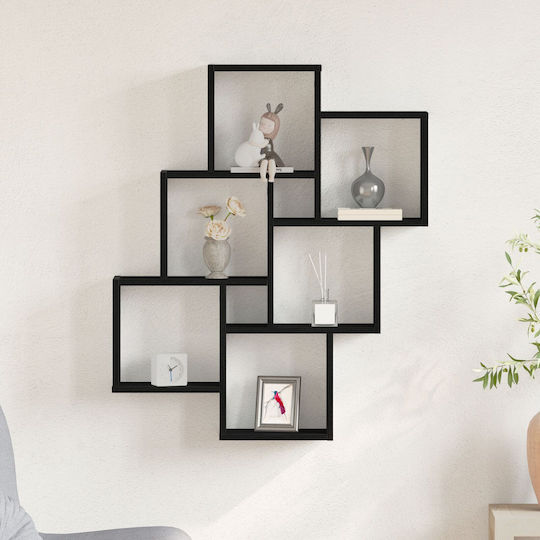 Raft Negru Stejar 78x15x92 cm