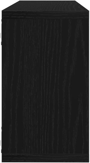 Wandregale Schwarz Eiche 2Stücke 80x15x26cm