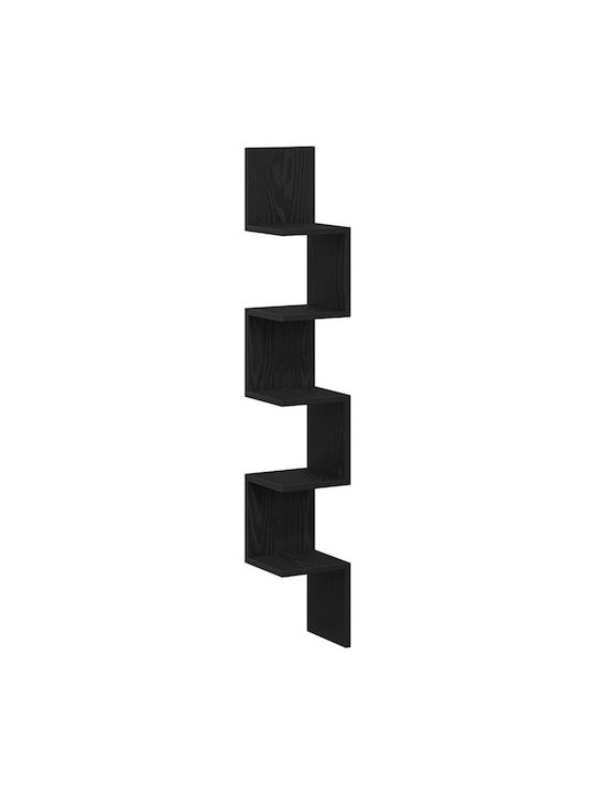Ъглова Поставка Стенен Black Oak 20x20x127.5см.
