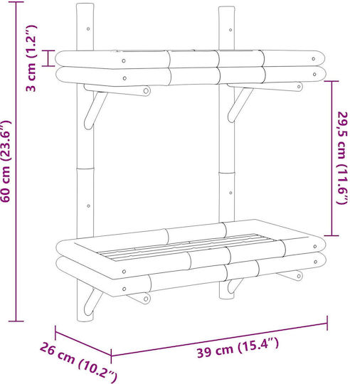 Raft Din Bambus 45x26x60 cm