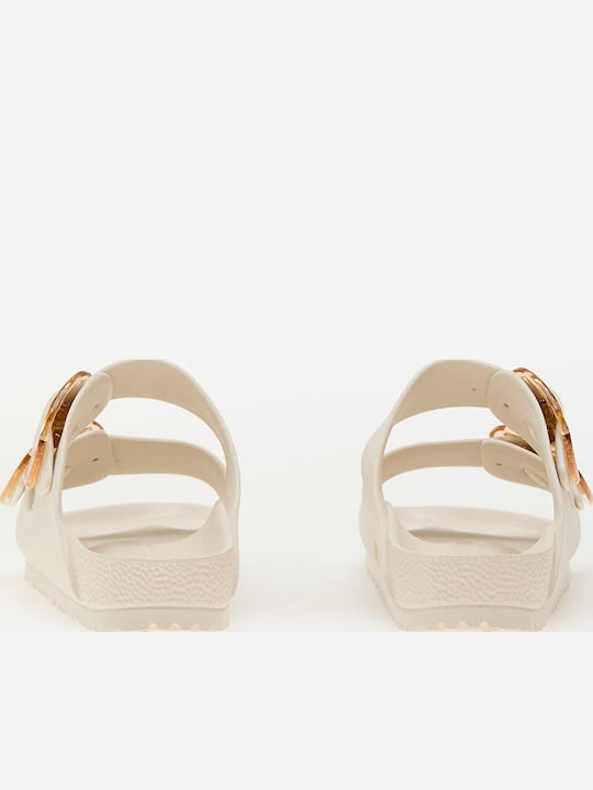 Arizona Big Buckle Flip Flops in Sandal Style in White Colour