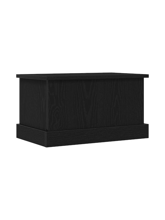 vidaXL Wooden Storage Box with Lid Black 50x30x28cm 1pcs