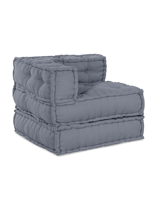 Bean Bag Sofa Poof Gray 70x70x54cm