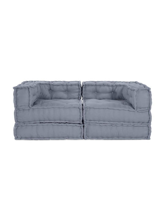 Bean Bag Sofa Poof Gray 70x70x54cm