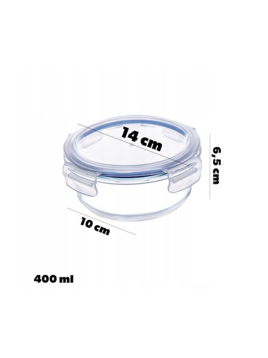 Kadax Cutie pentru Mâncare Sticlă Transparent 400ml 1buc