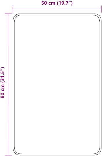 vidaXL Non-Slip Bath Mat 4019832 Purple 50x80cm