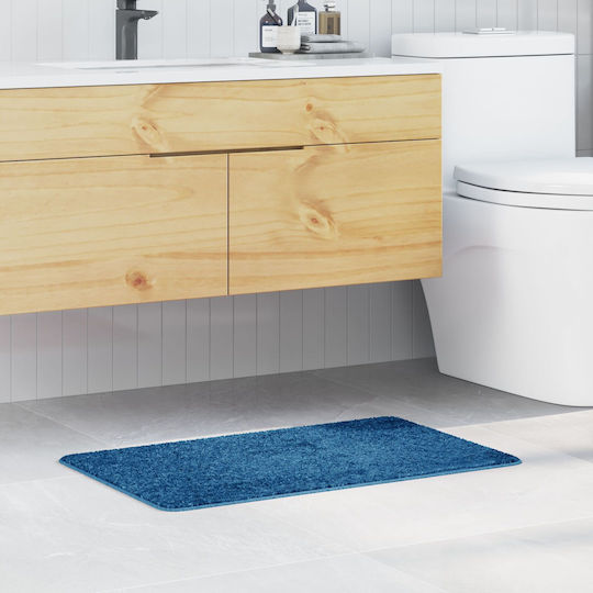 vidaXL Non-Slip Bath Mat Microfiber 4019833 Blue 50x80cm