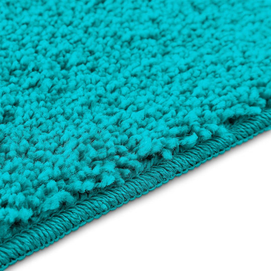 vidaXL Non-slip Set Bath Mats Microfiber 4019870 Turquoise 50x80cm 3 Pieces
