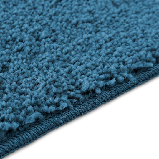 vidaXL Non-Slip Bath Mats Set Microfiber 4019863 Blue 2pcs