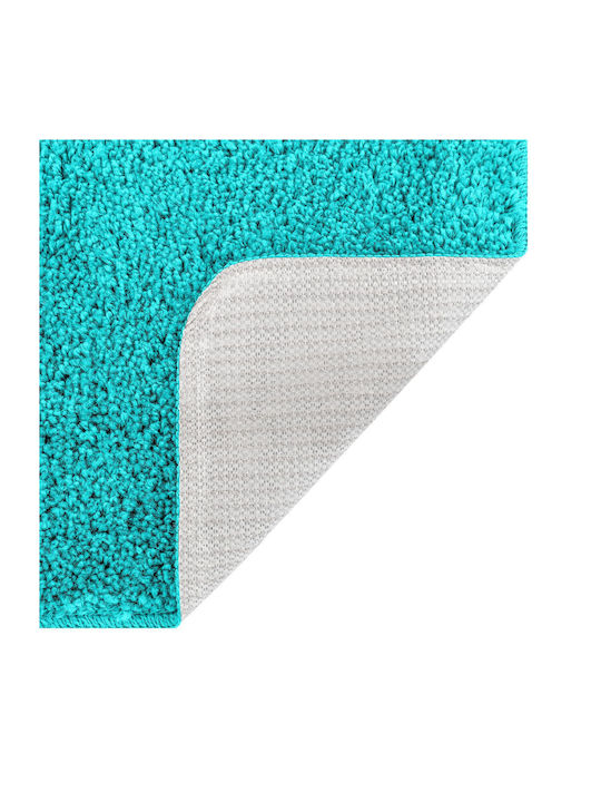 vidaXL Non-Slip Bath Mats Set Microfiber 4019860 Turquoise 2pcs
