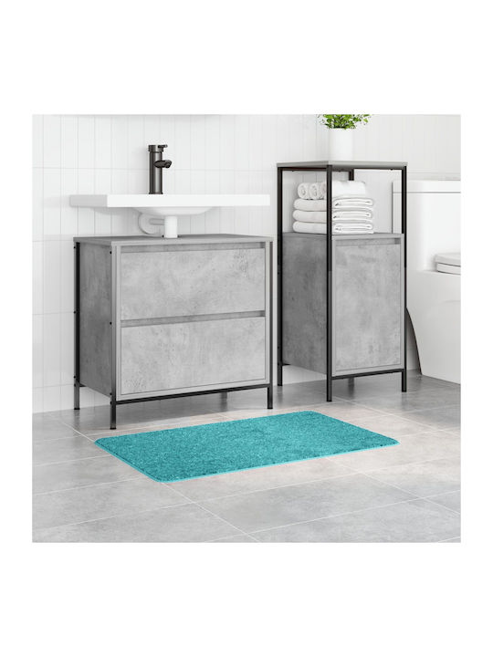 vidaXL Αντιολισθητικό Πατάκι Μπάνιου Microfiber 4019830 Τιρκουάζ 50x80εκ.