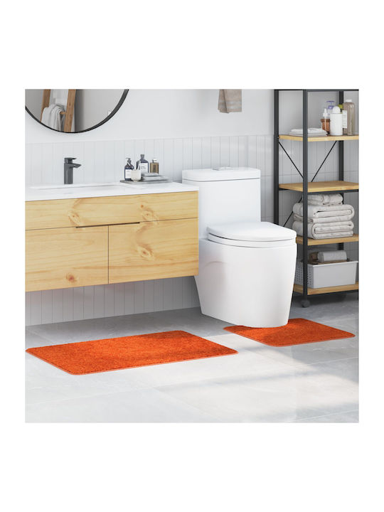 vidaXL Non-Slip Bath Mats Set Cotton 4019861 Orange 2pcs