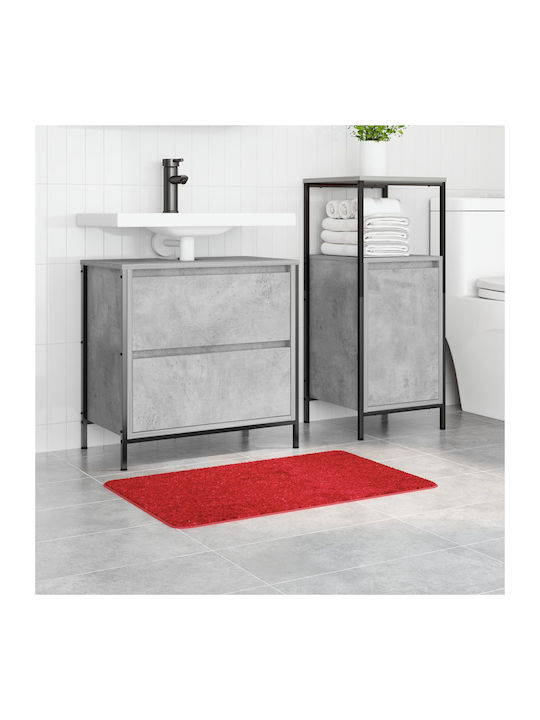 vidaXL Non-Slip Bath Mat Cotton 4019828 Red 50x80cm