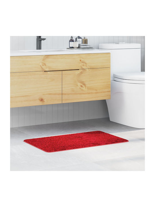 vidaXL Non-Slip Bath Mat Cotton 4019828 Red 50x80cm