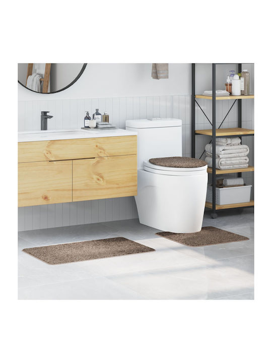 vidaXL Rutschfestes Badematten Set Baumwollbraune 4019867 50x80cm 3 Stück