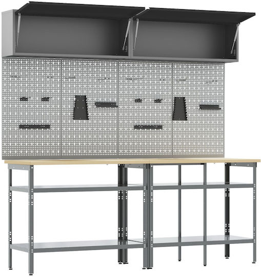 vidaXL Πάγκος Εργασίας 55x200x200cm 8τμχ 3321504
