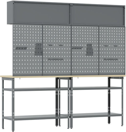 vidaXL Πάγκος Εργασίας 55x200x200cm 8τμχ 3321504