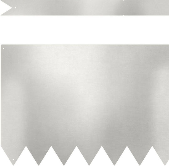 vidaXL Metallgartenbordüre in Silber Farbe 1.0m x 30cm
