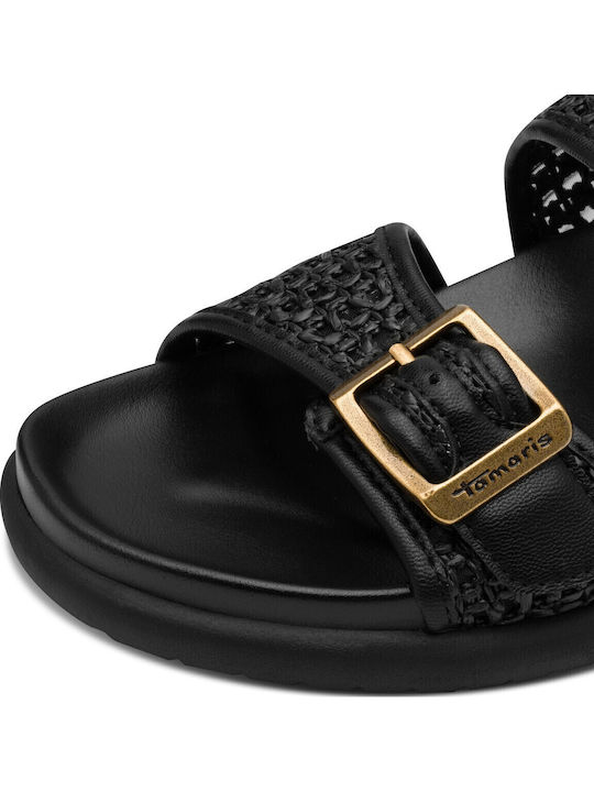Women's Flat Sandals in Black Color