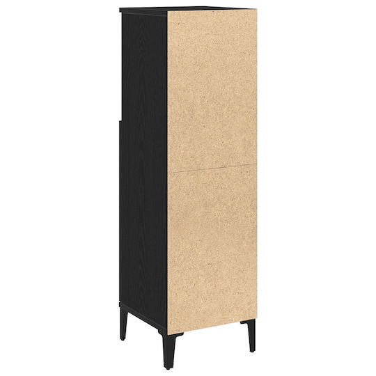 vidaXL Waschtisch ohne Waschbecken L30xB30xH100cm Black Oak