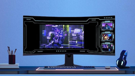 TCL 34R83Q Ultrawide HDR Curbat Gaming Monitor 34" QHD 3440x1440 170Hz cu Timp de Răspuns 1ms GTG