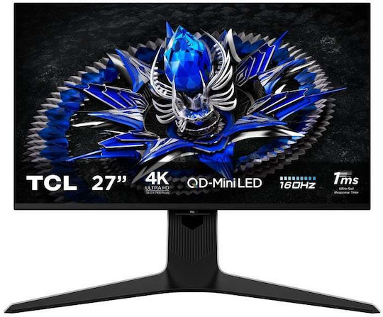 TCL 27R83U HDR Gaming Monitor 27" 4K 3840x2160 160Hz cu Timp de Răspuns 1ms GTG