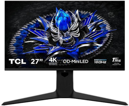 TCL 27R83U HDR Gaming Monitor 27" 4K 3840x2160 160Hz cu Timp de Răspuns 1ms GTG