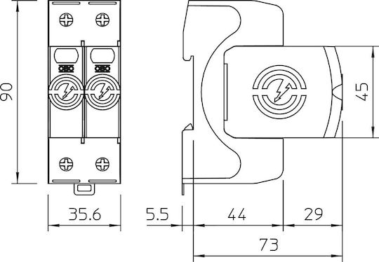 OBO Bettermann Inspired T2 Panel Lightning Protection 40kA