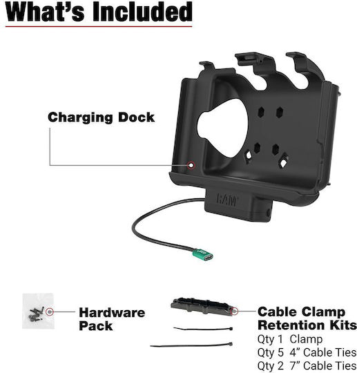 Back Support Ram-hol-sam60cpu Tablet Usb-c Powered Dock Samsung Tab Active5/3 Ram Mounts