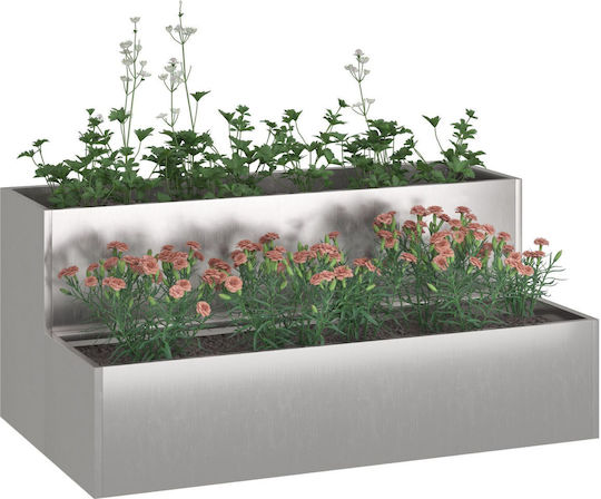 vidaXL Pot Metallic 100x60x45cm.