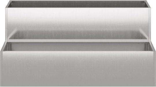 vidaXL Pot Metallic 100x60x45cm.