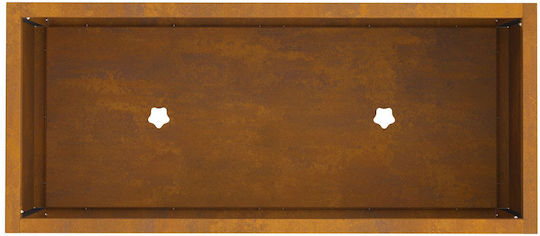 vidaXL Topf Metallisch Distressed Steel 60x26x45cm.