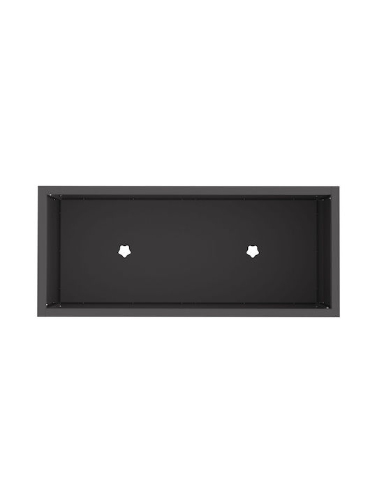 vidaXL Ghiveci Metal Negru 60x26x45cm.
