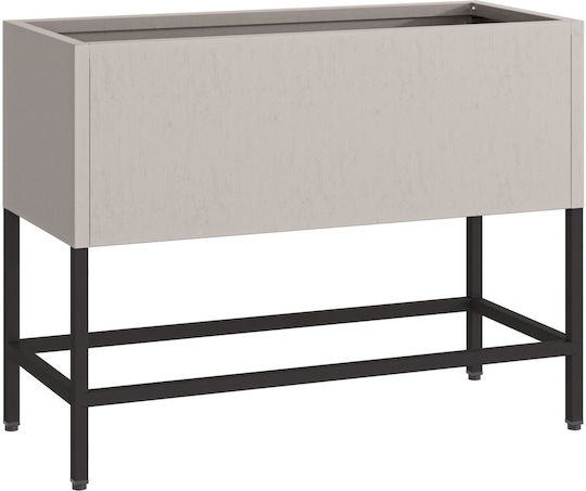 vidaXL Topf Metallisch Distressed Steel 60x26x45cm.