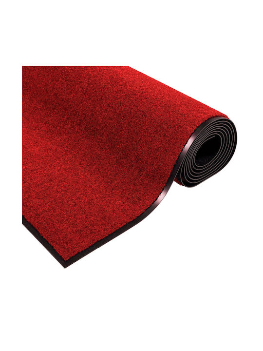 vidaXL Rutschfest Teppich Außenbereich Rechteckig Synthetisch,Polyester/Cotton/Leather Red