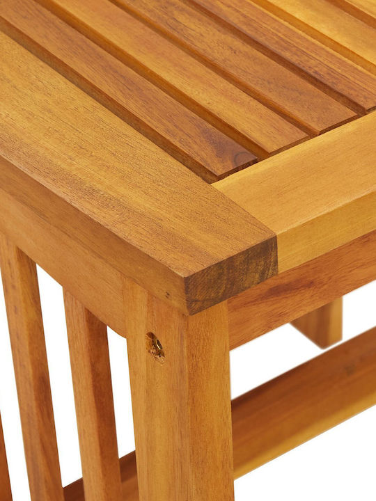 Sitting Room Table for Small Outdoor Spaces Made of Acacia Brown Acacia 45x45x50cm