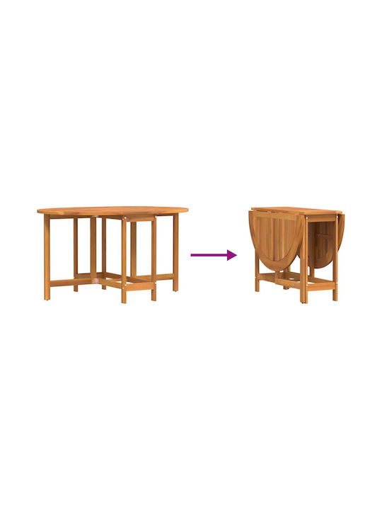 Outdoor Table Made of Acacia Foldable Acacia 110x60x72cm