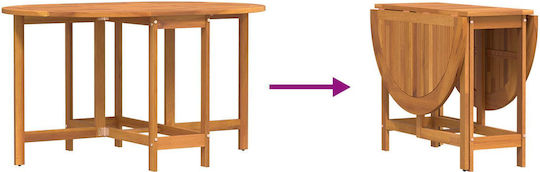 Outdoor Table Made of Acacia Foldable Acacia 110x60x72cm