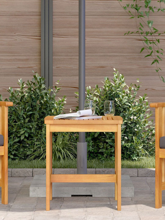 Sitting Room Table for Small Outdoor Spaces Made of Acacia Brown Acacia 45x45x50cm