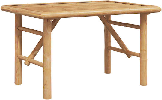 Auxiliary Outdoor Free Standing Bamboo Table Natural 70x40x36cm