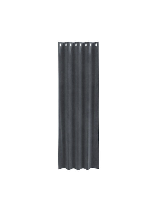 vidaXL Set of Gray Blackout Curtains with Tab Tops 140x225 cm