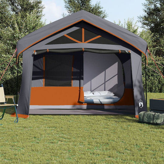 vidaXL Sommer Campingzelt Grau Für 10 Personen 620x322x240cm